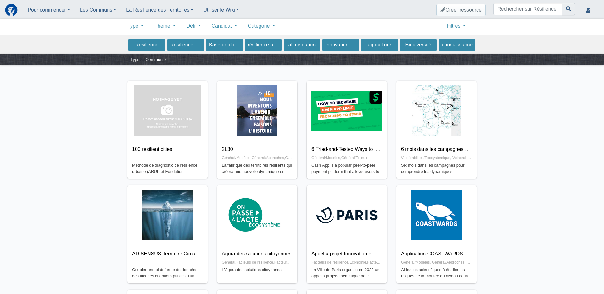 ADEME - Résilience des Territoires